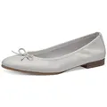 Tamaris Ballerina Flats, Slipper, Businessschuh mit dekorativer Schleife weiß 38 EU