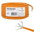 PremiumX 25m CAT 7 Netzwerkkabel Simplex LAN-Kabel Ethernet Datenkabel S/FTP PiMF PoE Eca Cat7 Verlegekabel Installationskabel Cat.7