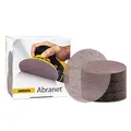 Mirka Abranet Schleifgitter Ø 125mm Klett/Korn P600 / 50 Stk / 5423205061 / Für alle 125mm Exzenterschleifer und Schleifmaschinen geeignet/zum Schleifen von Holz, Spachtel, Lack, Kunststoff