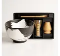 WestCraft Teeservice Matcha Set 4 tlg. Original japanische Matcha Schale mit Besen & Löffel (4-tlg), handgefertigt für eine authentische japanische Matcha & Tee-Zeremonie