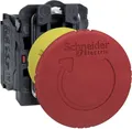 Schneider Electric XB5AS8442 Not-Aus-Taster Frontring Metall, mit NOT-Aus-Schalter, rund, rückstellbar, verriegelbar 120 V/AC 6A
