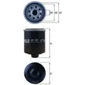 MAHLE Ölfilter oc731 Anschraubfilter 61,5mm GewindemaßM14x1,5 für PIAGGIO
