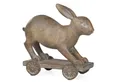 Moritz Dekofigur Dekofigur Hase aus Resin 19 cm hoch, Polyresin Figuren Deko Geschenk Geometrische TierFigur Modern Skulptur