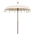Oriental Galerie Bali Sonnenschirm Balinesischer Garten Schirm Baumwolle Handarbeit Retro Vintage Dekoschirm 2-teilig ca 180cm einfache Bemalung