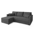 AX Living Ecksofa, Grau, Textil, Teilmassiv,Kiefer, Uni, 5-Sitzer, Füllung: Polyurethan (Pur), L-Form,Rechteckig, rund, 226x140 cm, Oeko-Tex®, Oeko-Tex® Standard 100, Gots, Pefc, FSC 100%, FSC Mix, FSC Recycled, TÜV Rheinland, TÜV Süd, Reach, Made in Europe, Wohnzimmer, Sofas & Couches, Wohnlandschaften, Ecksofas