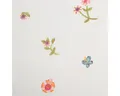 Rasch TEXTIL Stoff Gardinenstoff Meterware Voile weiß Blumen Schmetterlinge 290cm, pflegeleicht