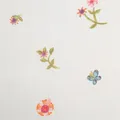 Villa Coppenrath Gardinenstoff Voile weiß Blumen Schmetterlinge 290 cm