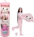 Barbie Cutie Reveal Puppe und Zubehör, Lamm der Cuddly-Reihe mit 10 Überraschungen, Modepuppe, Weiblich, 3 Jahr(e), Mädchen, 303 mm, Mehrfarbig