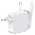 96W Netzteil 100W Type C Laptop Ladegerät für MacBook Pro 15/16/13/14 Zoll 2021/2020/2019; MacBook Air 13 Zoll 2020/2019/2018; i-Pad Pro 12.9/11 Zoll 2020/2018 mit 1.8M USB-C auf C Ladekabel