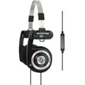 KOSS PORTA PRO mic On Ear Kopfhörer kabelgebunden Schwarz, Silber Leichtbügel, Headset, Lautstärkebegrenzung