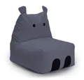 Lumaland Sitzsack Kinder Hippo Tier Kissen 80x70x65 cm, Wohlfühl Sitzkissen, süßes Motiv, Kids, pflegeleicht