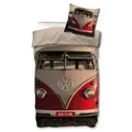VW Volkswagen Bulli T1 Bettwäsche 100% Baumwolle 049 Linon 135x200 cm & 80x80 cm