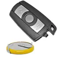 Auto Schlüssel Funk Fernbedienung Smartkey 1x Gehäuse 3 Tasten + 1x LIR2025 Akku Batterie für BMW