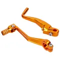 Klappbarer Aluminium-Schalthebel & Kickstarter-Set eloxiert in Gold S51/S51 M531