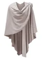 Damen Poncho Schal Cashmere Feeling Strick Cape Cardigan Für Frauen Geschenk ...