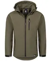 Rock Creek Herren Softshell Jacke Outdoor Jacke Windbreaker Übergangsjacke Anorak Kapuze Regenjacke Winterjacke Herrenjacke Jacket H-168 Dunkelgrün 4XL