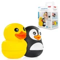 reer MyHappyBath Badetiere Ente & Pinguin | Badespielzeug ab 6