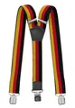 Fabio Farini - 4 cm breiter Hosenträger Y Form für Herren - Schwarz Rot Gold