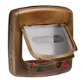 PetSafe Katzenklappe Freilauftür magnetisch 4-Wege Katzentüre braun Haustiertüre