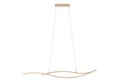 EGLO Hängeleuchte Grisolia Hängelampe, Wohnzimmerlampe, Metall und Kunststoff, Lampe, LED fest integriert, Neutralweiß, Hängeleuchte - L115 x B7 x H120 cm - braun - 20W inkl.