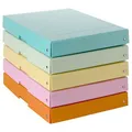 Archivbox Falken PURE Box Pastell A4, für bis zu 500 Blatt, mit Beschriftungsfeld, L 320 x B 240 x Füllhöhe 40 mm, FSC®-Pappe, farbsortiert, 5 Stück 662249