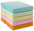 Original Falken 5er Pack PureBox Pastell. Made in Germany. 40 mm hoch DIN A4 farbig sortiert. Aufbewahrungsbox mit Deckel aus stabilem Karton Vegan Geschenkbox Transportbox Schachtel Allzweckbox