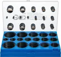 BGS 8045 | O-Ring-Sortiment | 419-tlg. | Ø 3-50 mm | säure-, Benzin-, hitze und ölbeständig | aus NBR gefertigt | im Koffer