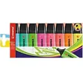 STABILO BOSS ORIGINAL Textmarker Farbig sortiert Mittel Keilspitze 2 - 5 mm Nachfüllbar 8 Stück