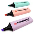 STABILO BOSS Original Pastell Hochlighter Marker Lila, Pink, Türkis 3er Pack
