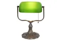 Clayre & Eef Schreibtischlampe Clayre & Eef Lumilamp Bankerlampe Schreibtischlampe Tiffany grün Glas