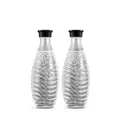 Sodastream 0,7L CRYSTAL Glaskaraffen - kompatibel mit CRYSTAL & PENGUIN Wassersprudler, 2er-Pack Wasserkaraffen, spülmaschinenfeste Sprudlerkaraffen