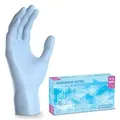ARNOMED Nitril Ice Blue Einmalhandschuhe, puderfrei, hellblau 382-XS , 1 Packung = 100 Stück, Größe XS