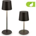 LED Tischlampe Akku LED Tischleuchte Dimmbar Kabellos Touch Aussen/Innen - Schwarz