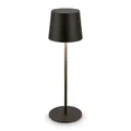 BRILONER - LED Tischlampe kabellos IP44 mit Touch, dimmbar, Akku & Lichtquelle tauschbar, Nachttischlampe, Leselampe, LED Lampe, Campinglampe, Tischleuchte, Akkulampe, Outdoor, 11x34,5 cm, Schwarz