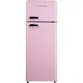 Wolkenstein GK212.4RT SP Retro Kühl-/Gefrierkombination, 211 Liter Nutzinhalt, 40 Liter Gefrierfach, rosa/pink - Rosa