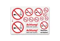 iSecur Aufkleber 14er Set Verbotsaufkleber "Rauchen verboten" I hin830