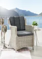 Destiny Gartensessel LUNA 2er Set, Polyrattan + Aluminium, vintage weiß