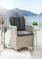 Destiny Gartensessel LUNA 2er Set, Polyrattan + Aluminium, vintage weiß