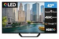 Smart Tech QLED Fernseher 43 Zoll Google TV - HDR Fernseher mit 4K UHD Auflösung, Bluetooth und Triple-Tuner, Smart TV 43QG06V2 (2026)