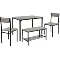 Ml-Design Esstisch, Grau, Holzwerkstoff, Rechteckig,Rechteckig, 70x86.5x110 cm, Esszimmer, Bänke, Tisch- & Eckbankgruppen