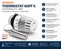 IMI Heimeier Thermostat-Kopf K Fernfühler 2m weiß M30x1,5 6002-00.500 NEU OVP