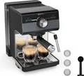 KRUPS Authentic+ Espresso-Siebträgermaschine, 15 bar, Edelstahl, XP384G10 Silber