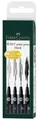 4 FABER-CASTELL Tuschestift PITT artist pen, schwarz, 4er Etui