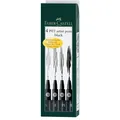 (1,99€/Stück) Artist Pen - 4er Set, schwarz Faber-Castell 167100