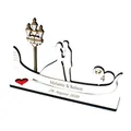 Geldgeschenk zur Hochzeit Geschenk - Gondel Venedig und Brautpaar personalisiert