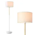 LALISU Stehlampe Vintage LED Lampe Stehlampe Wohnzimmer Modern Design E27, 152cm Classic Standlampe für Wohnzimmer, Schlafzimmer, Büro, Hotel (Weiß)