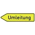 Verkehrsschild, 454-10, 1250 x 350 mm Umleitung linksweisend RAL-Gütezeichen Folie RA1