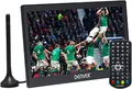 Denver LED1033 Tragbar Fernseher 10'1 Zoll, Mini Fernseher, 2 Stunden auf Batterie oder mit Auto-Adapter, Auto Fernseher, Kleine Fernseher, LED Fernseher mit Digitaler TV Tuner, 110-240V /12V Auto