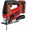 Power X-Change Akku-Stichsäge TC-JS 18/70 Li, 18Volt rot/schwarz, Li-Ionen Akku 2,5Ah, Koffer E-Box Basic