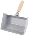 KOTARBAU Klebekelle 100 – 420 mm Holzgriff Plankelle Porenbetonkelle Gasbetonkelle Mörtelbettkelle Plansteinkelle Betonschaufel Rechteckzahnung (175 mm)